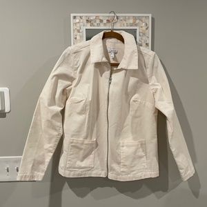 PRICE DROP! Denim & Co White Corduroy  Lightweight Jacket - Size Small